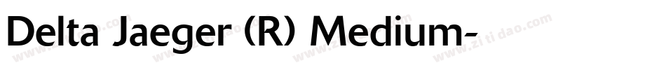 Delta Jaeger (R) Medium字体转换